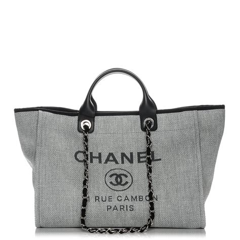 chanel deauville tote size in cm|chanel large deauville shopping tote.